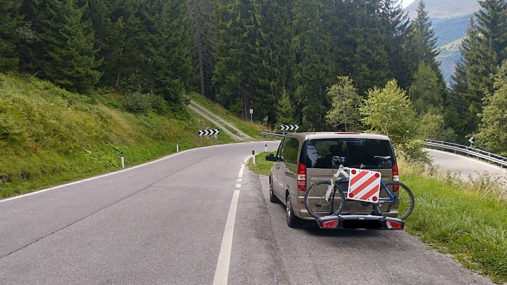 Označení kola na nosiči v Itálii